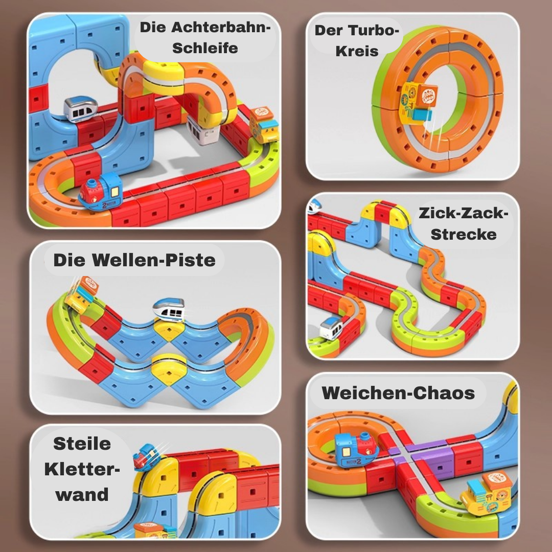 GraviTrack™ – Die magnetische Rennbahn für Wände & Decken