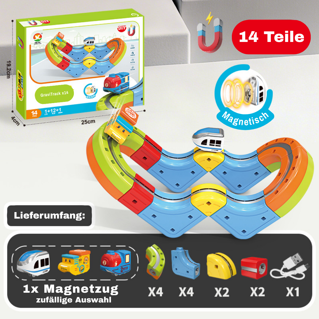 GraviTrack™ – Die magnetische Rennbahn für Wände & Decken